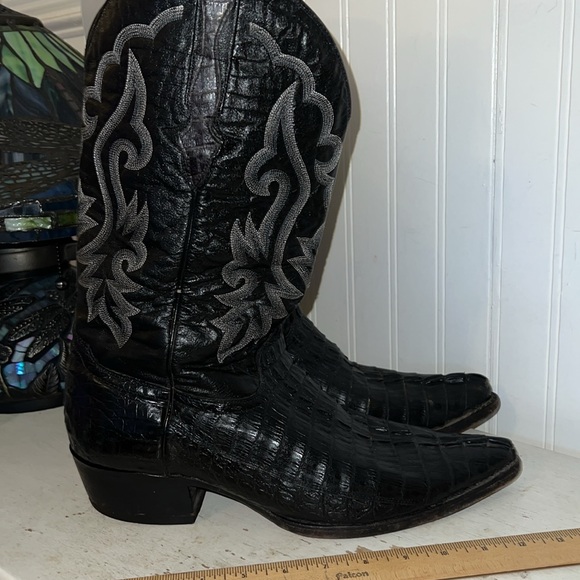 Rodeo black crocodile cowboy western boots size 12 - Picture 4 of 11